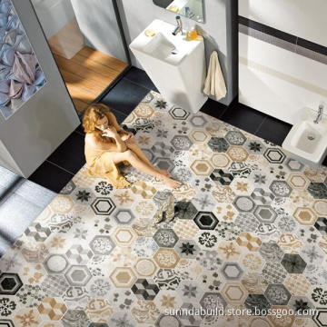 2016 Foshan latest design classical hexagonal floor tile